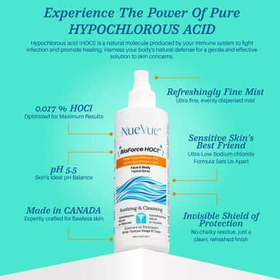BioForce HOCl - Pure Hypochlorous Acid Spray for Face & Body - 242 ml - Image 8