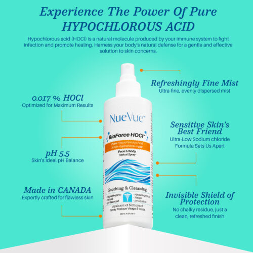 BioForce HOCl - Pure Hypochlorous Acid Spray for Face & Body - 242 ml - Image 5